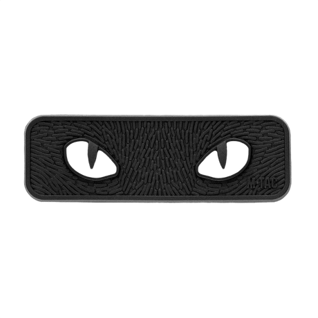 M-Tac Cat Eyes 3D PVC Patch med reflekterende design, Velcro fastgørelse, 80x25mm, ideel til militær og udendørs aktiviteter.