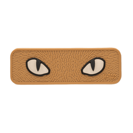 M-Tac Cat Eyes 3D PVC Patch med reflekterende 3D-design og velcro fastgørelse til militær, airsoft eller udendørs brug.