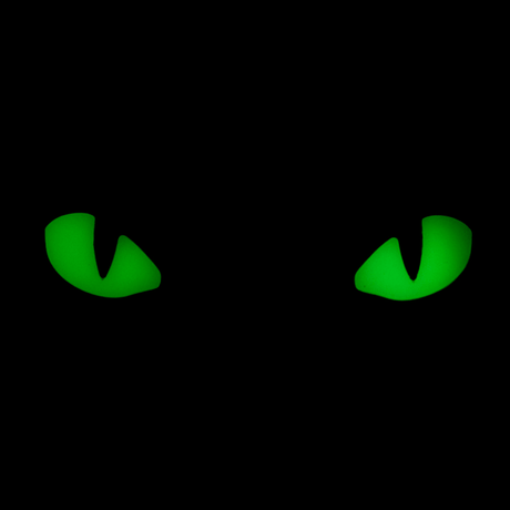 M-Tac Cat Eyes 3D PVC Patch med lysreflekterende design, der lyser i mørket, taktisk morale patch med Velcro, ideel til militær brug.