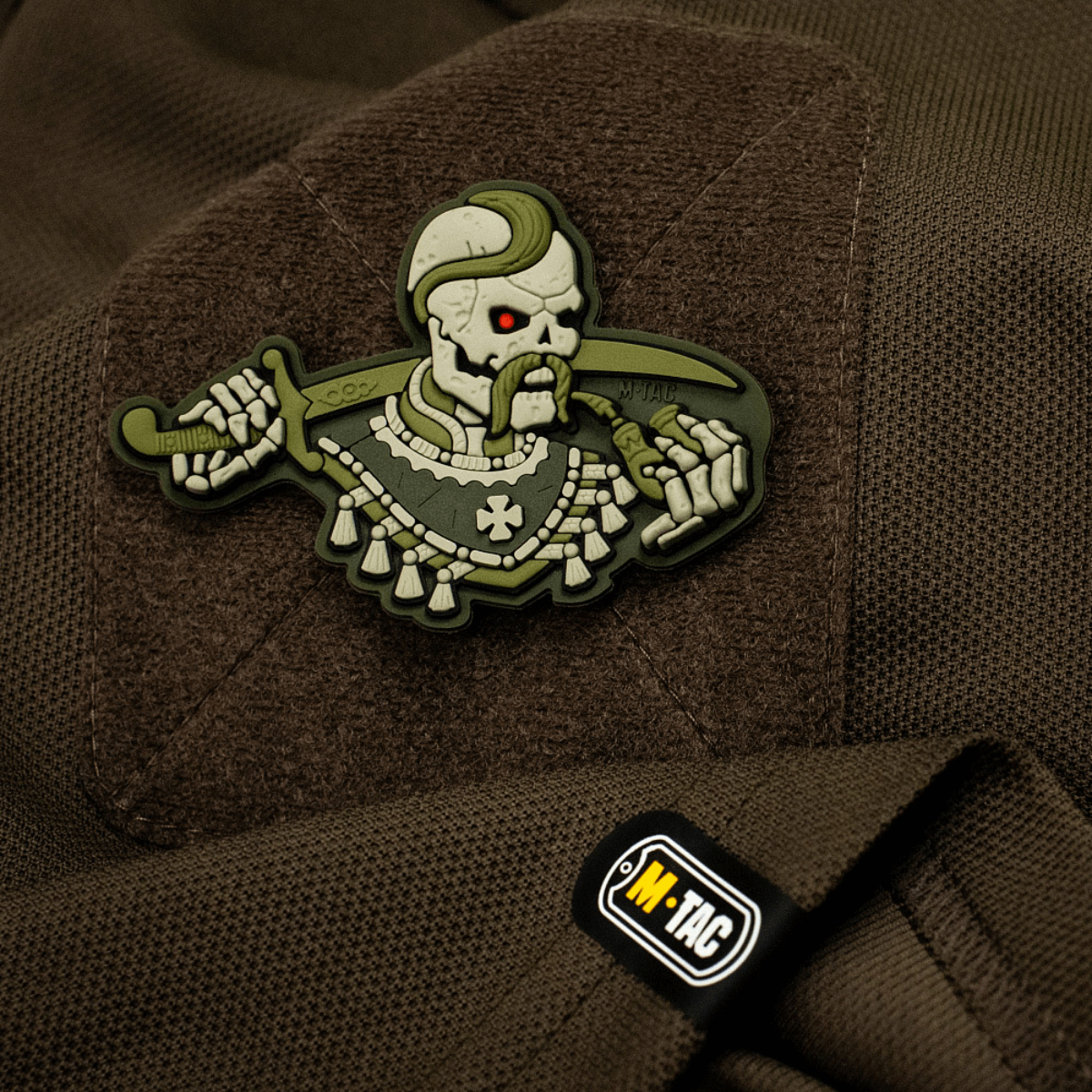 M-Tac Patch You Only Die Once 3D PVC på taktisk tøj, morale patch af gummi med velcro fastgørelse, perfekt til militær og taktiske aktiviteter.