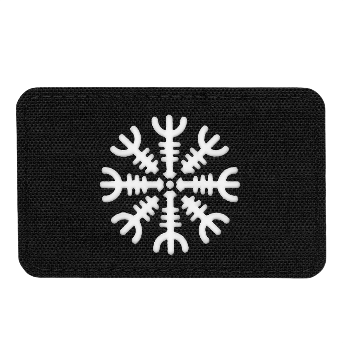 M-Tac Patch Helm of Horror Vandret Laser Cut lavet af holdbar Cordura 500D med ægishjálmur design og Velcro fastgørelse. Størrelse: 80x50 mm.