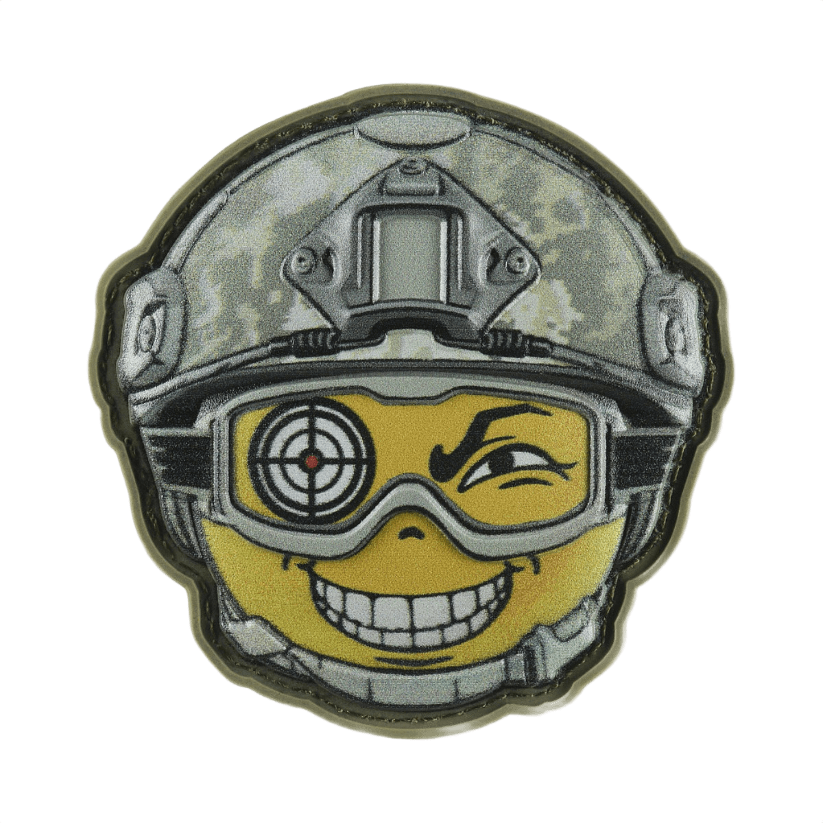 M-Tac Patch Emoji #25 - Sjov PVC 3D-effekt morale patch med emoji-motiv og Velcro-fastgørelse. Perfekt til taktik og udstyr.