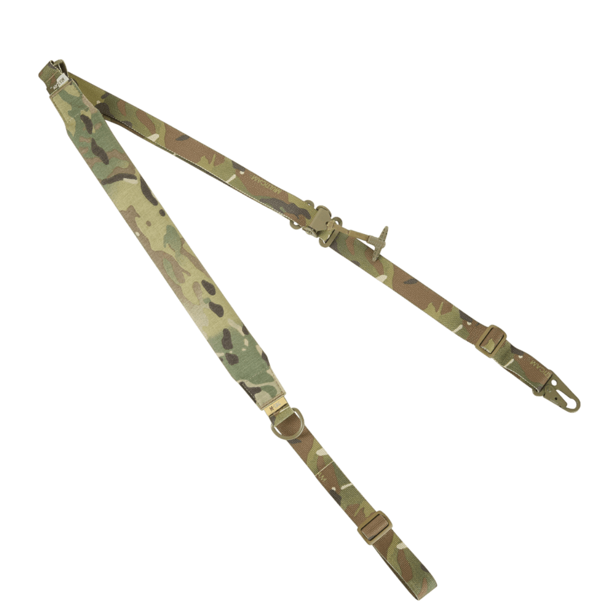 M-Tac Universal Våbenrem i multicam design for øget komfort og lettere håndtering af geværer og karabiner.