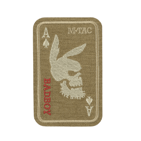 M-Tac Patch Bad Boy (Broderi) med ace of spades motiv og kaninske kranium, broderet på Cordura 500D, fastgøres med Velcro.