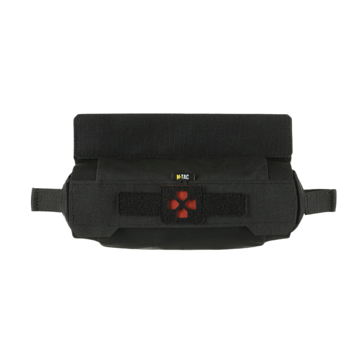 M-Tac Horizontal Medical Pouch ROLL Elite i sort, holdbar Cordura 500D, designet til minimal pladsforbrug og komfort ved kørsel.