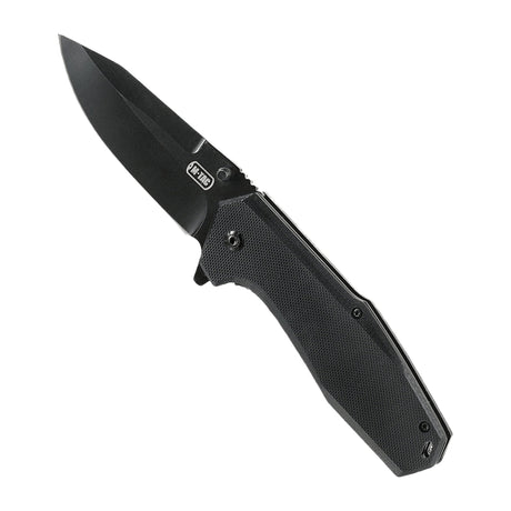 M-Tac Outdoor & Militær foldekniv - Type 5 med sort klinge og skridsikkert håndtag, ideel til EDC-udstyr og taktiske formål.