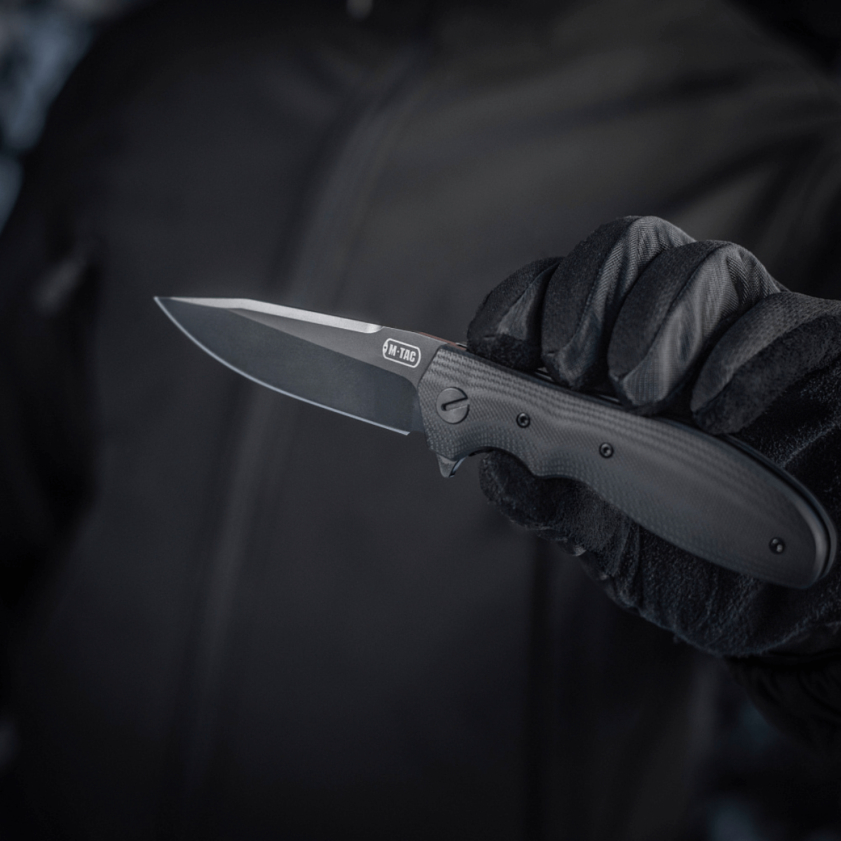 M-Tac Outdoor & Militær foldekniv - Type 6 i sort G10-komposit håndtag.