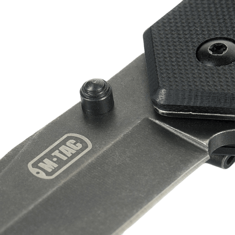 M-Tac Outdoor & Militær foldekniv - Type 8 med krom rustfrit stål klinge og Clip Point-form for høj gennembrydningsevne.