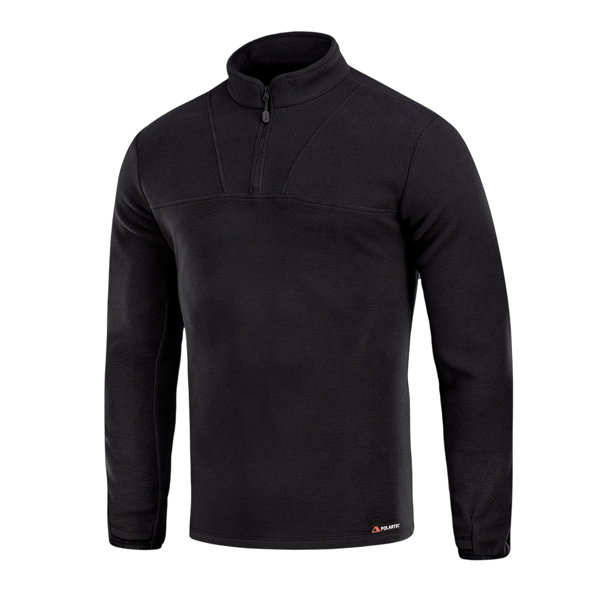 M-Tac Delta Polartec Fleecejakke i sort, fremstillet af Polartec® Micro Series-fleece, ideel til kolde dage med lynlås og komfort.