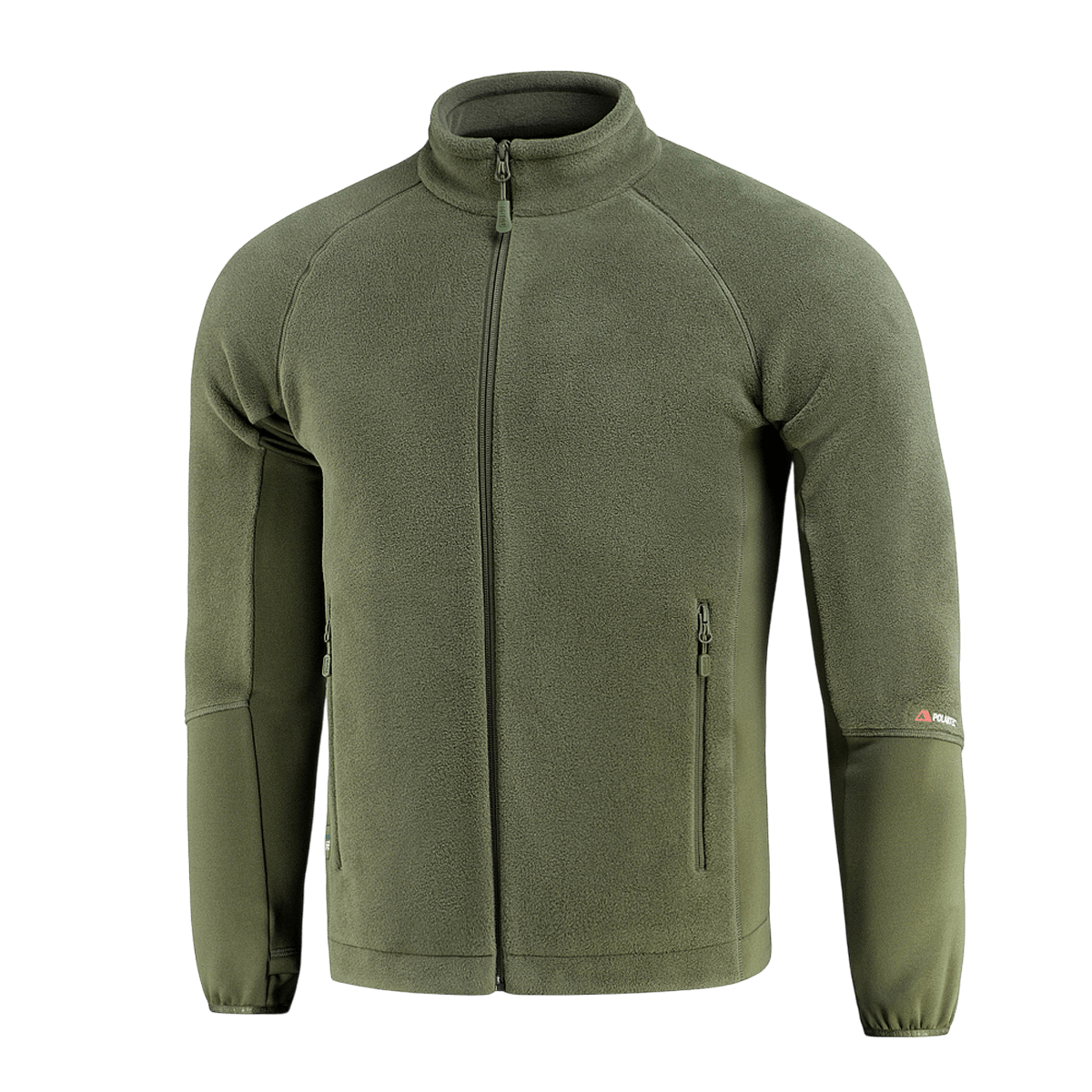 M-Tac Polartec Sport Fleecejakke i grøn, ideel som yderlag eller mellemlag, fremstillet af Polartec® 200 Series fleece for varme og holdbarhed.