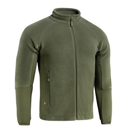 M-Tac Polartec Sport Fleecejakke i olivengrøn, ideel til overgangsperioder og koldt vejr, med varmeisolering og åndbarhed.
