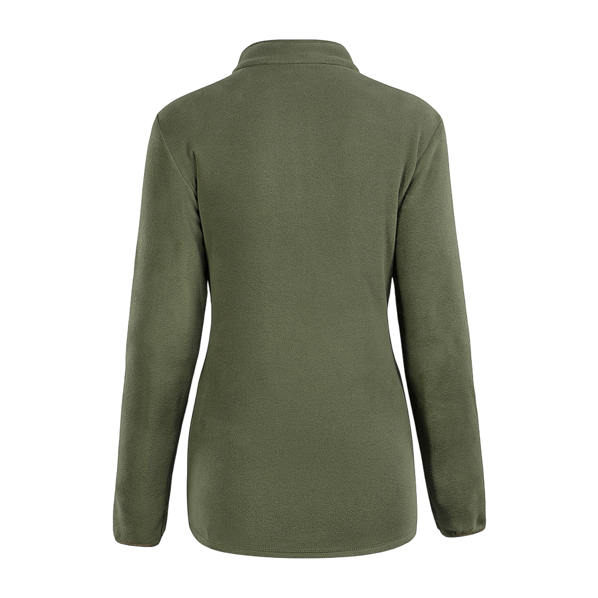 M-Tac Delta Polartec Fleecejakke Dame set fra bagsiden, olivengrøn, fremstillet af blød og åndbar Polartec® Micro Series-fleece.