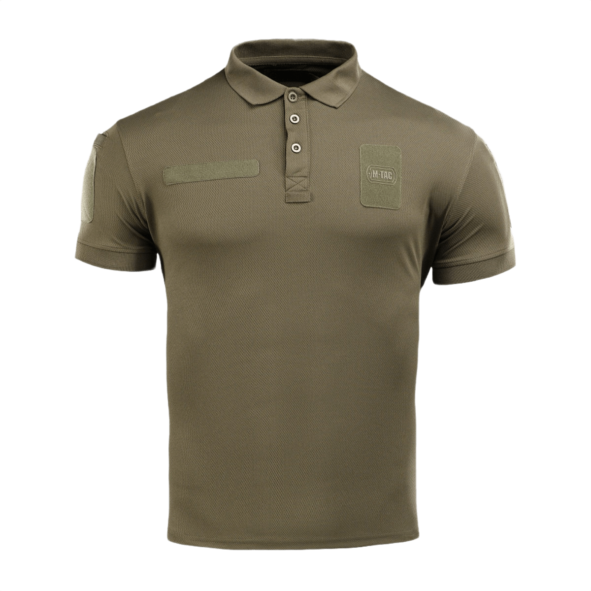 M-Tac Polo Elite Tactical Coolmax i olivengrøn, designet til politi og sikkerhedsarbejde, svedtransporterende Coolmax® materiale.
