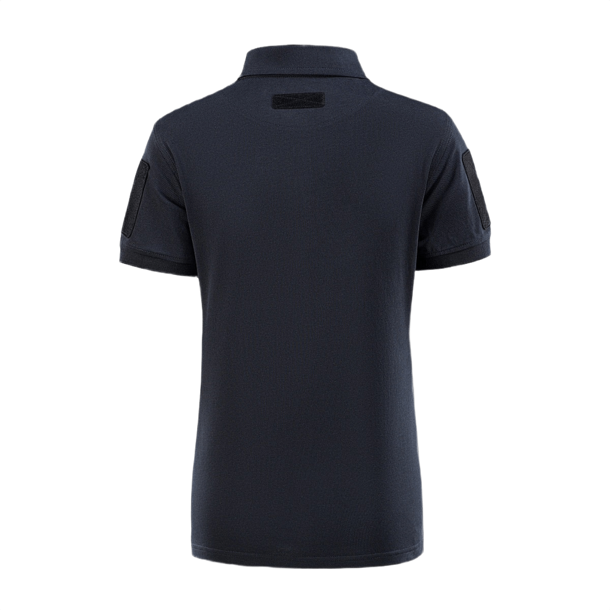 M-Tac Tactical Polo-Shirt 65/35 Lady, bagfra, sort farve, komfortabel bomulds-polyester, kvindepasform, velcro på ærmer og ryg