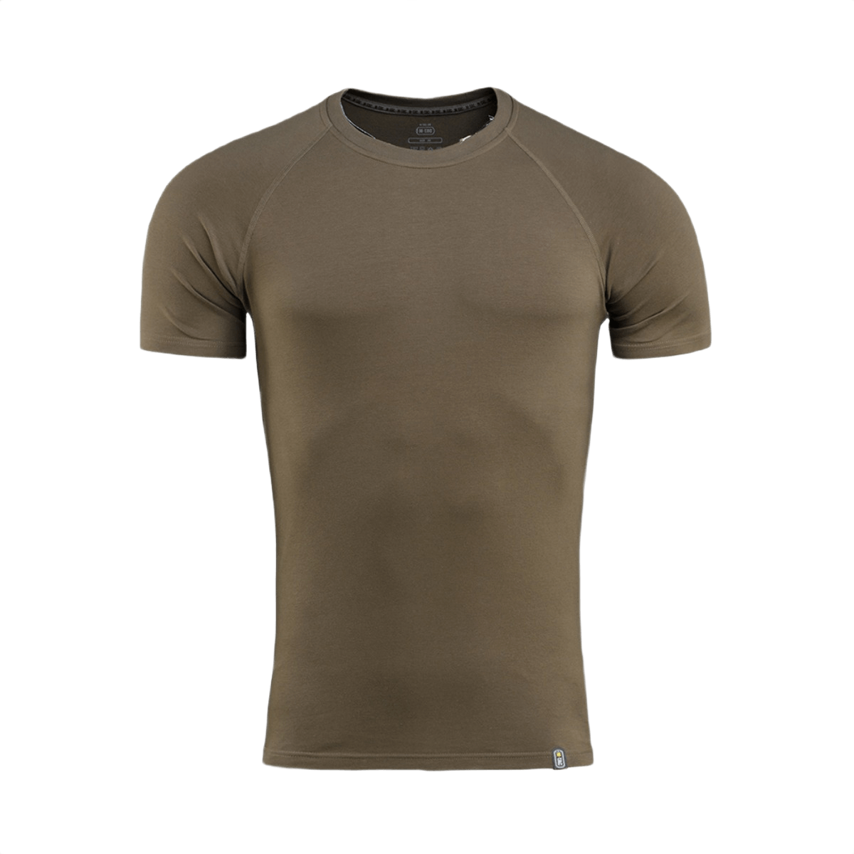 M-Tac Raglan T-Shirt 93/7 i brun med raglanærmer for komfort og bevægelsesfrihed, lavet af 93% bomuld og 7% elastan for åndbarhed.