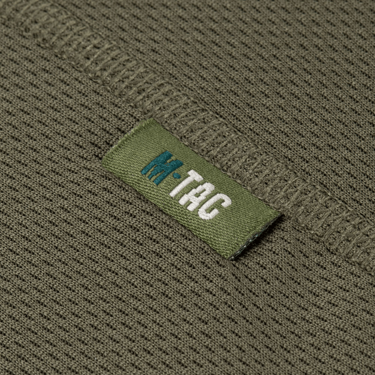 M-Tac Tactical Sweat-Wicking T-Shirt Summer label, 100% polyester, olivengrøn med flade syninger, svedtransporterende og hurtigtørrende
