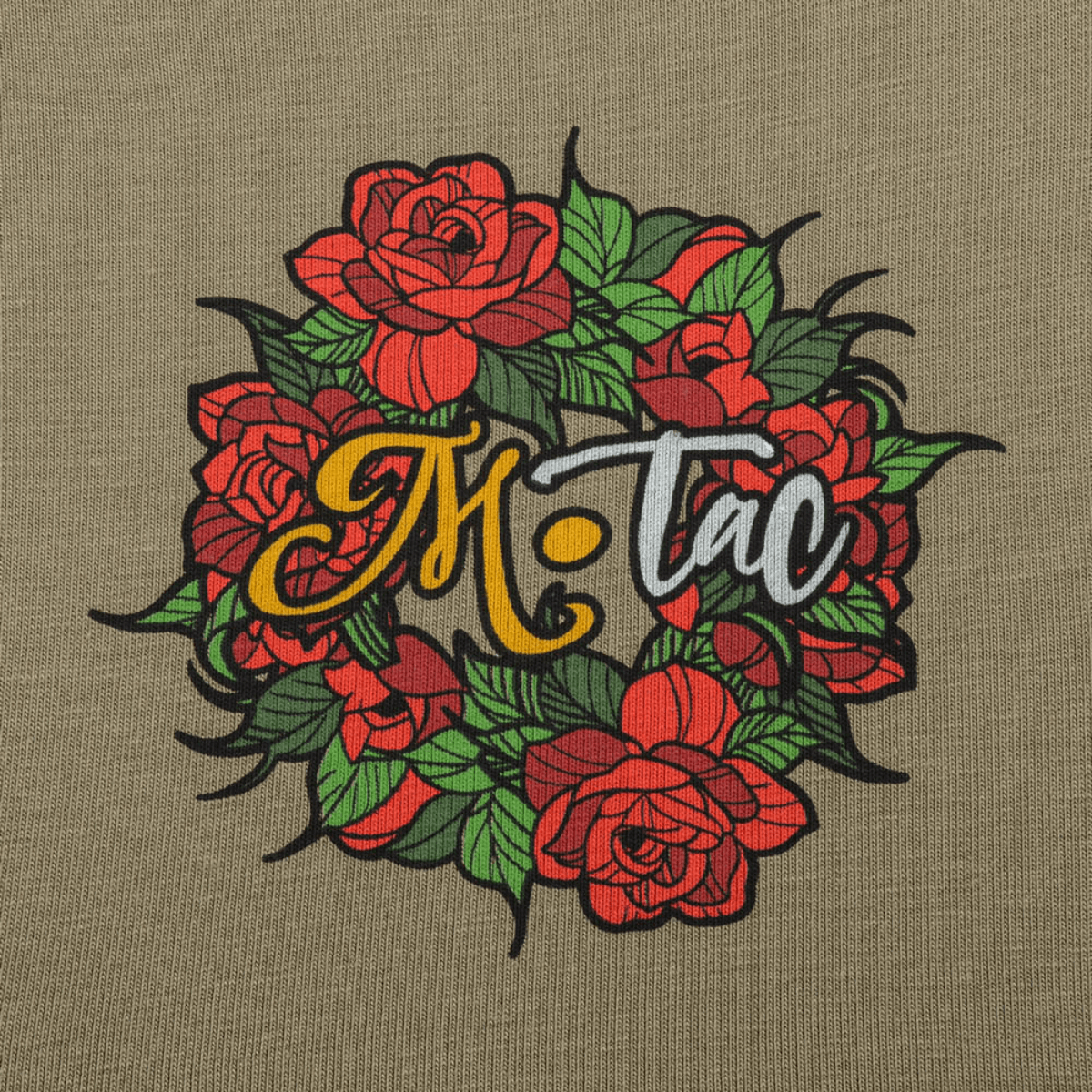 M-Tac T-Shirt Motanka med farverigt blomstermønster på brystet, fremhævet af M-Tac logo, symboliserer ukrainsk kulturarv.