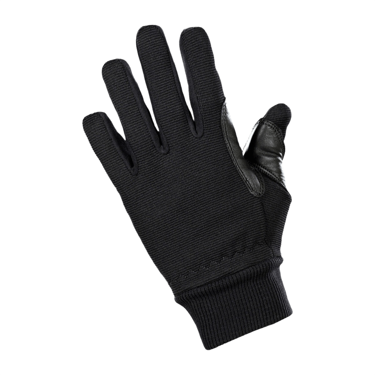 M-Tac Handsker Assault Tactical Mk.8 i sort, syntetisk og læder design til taktisk brug med elastiske manchetter for fleksibilitet.