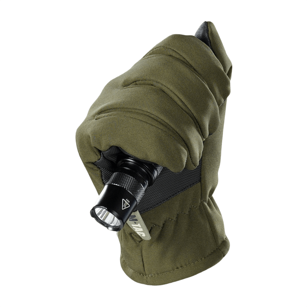 M-Tac Handsker Soft Shell Thinsulate med lommelygte, holdbare udendørshandsker med læderforstærkning og touchscreen-funktion.