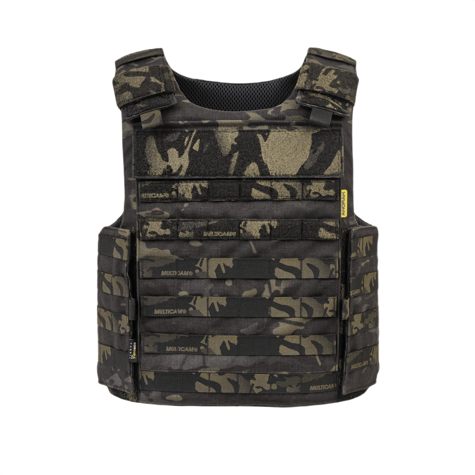 Anorak Chromium® Tactical III Skudsikker Vest, sort og camo design, maksimal IIIA-beskyttelse, letvægts soft body armor.