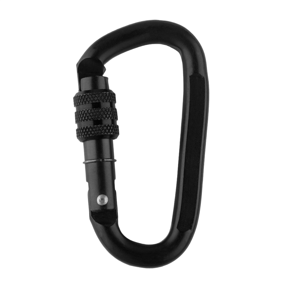 Sort M-Tac Karabinhage 10 cm i trapezformet design lavet af 40Cr legeret stål, ideel til reb og slynger