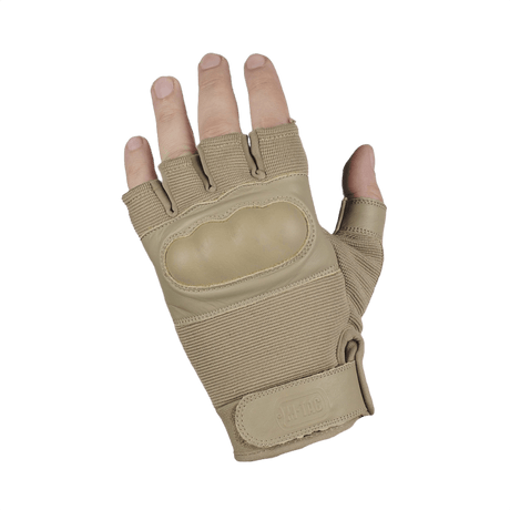 M-Tac Fingerløse Handsker Assault Tactical Mk.4 i ægte læder med forstærket håndflade og justerbar velcro for komfortabel pasform.