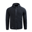 M-Tac Lite Microfleece Hættetrøje i sort, en let og elastisk mikrofleece hoodie med hætte og elastisk kant for bevægelsesfrihed og komfort.