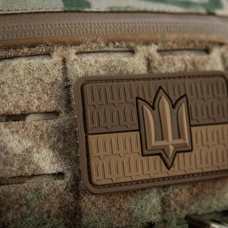 M-Tac patch Ukraine Flag med ZSU Trident PVC på camouflage baggrund