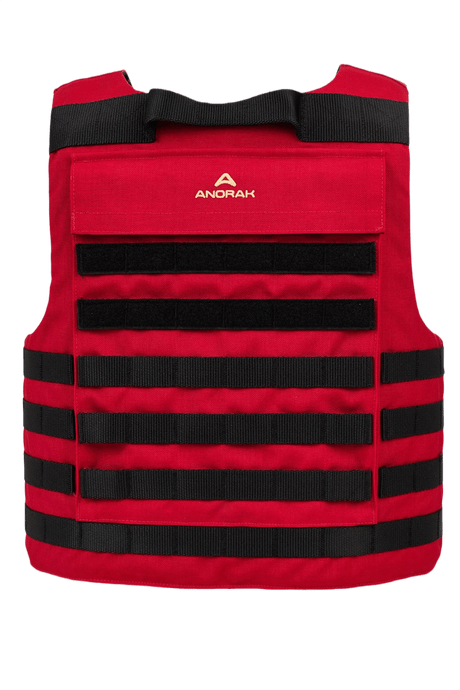 Anorak Chromium® Instructor I Skudsikker Vest - rød soft body armor med maksimal IIIA-beskyttelse og Coolmax® foring.