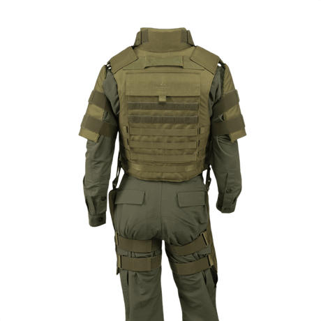 Anorak Niobium® Tactical II – full set, multi-trussel kropspanser-system til beskyttelse mod skydevåben og knive, ideelt til specialenheder.