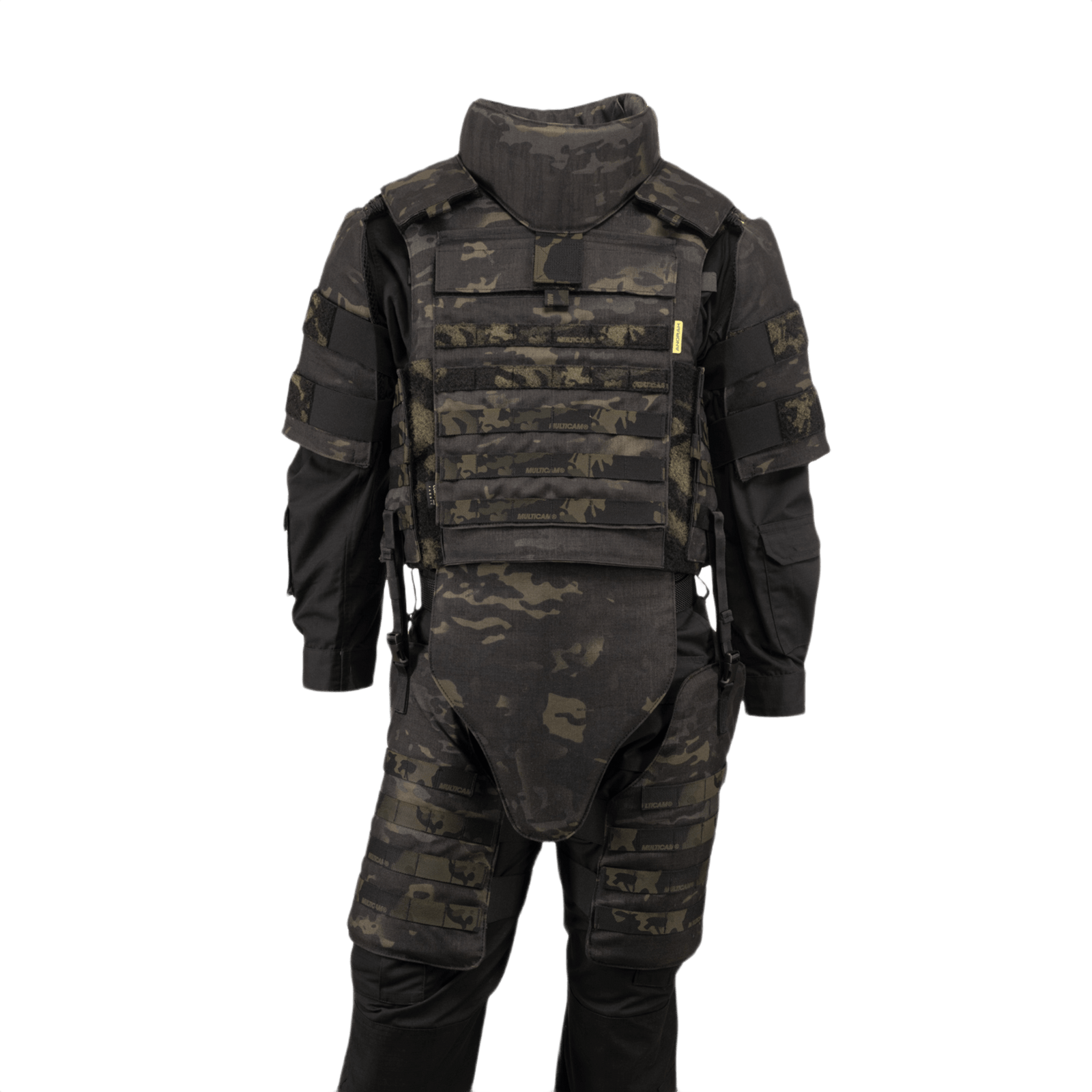 Anorak Chromium® Tactical II – full set MultiCam® soft body armor in black, providing IIIA protection for special forces.