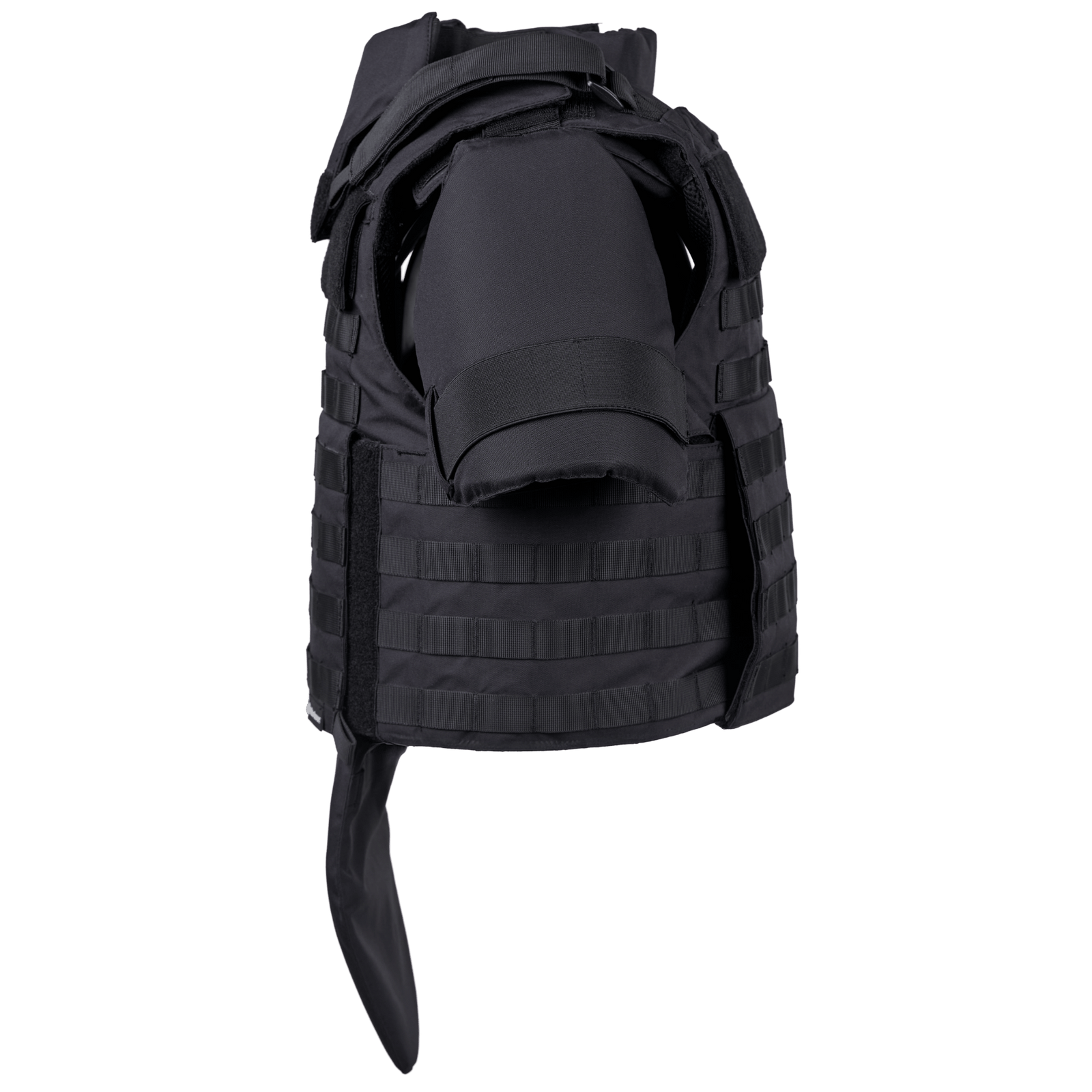 EA Combat Skud & Stiksikker Vest i sort med NIJ Level IIIA certificering, modulært design og justerbar beskyttelse, galleri position 1.