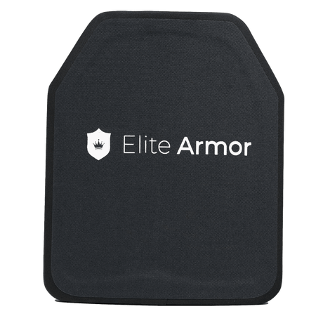 EA Single Curved Traumeplade IV SA (SiC) 30x25 i sort med NIJ Level IV certificering, kurvet ballistisk traumeplade vist i galleri position 1.