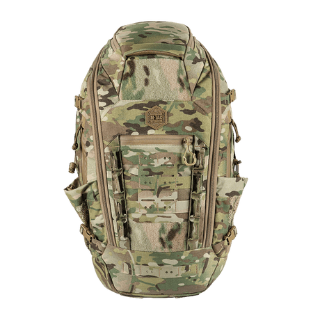 M-Tac Rygsæk Gen. III Elite – Small i multicam Cordura 500D/1000D med modulært MOLLE-system, slidstærkt materiale, galleri position 1.