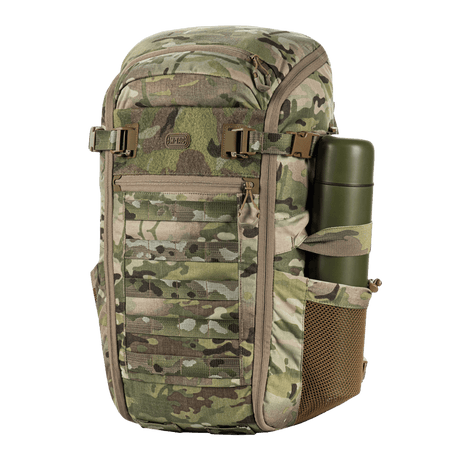 M-Tac Rygsæk Gen. II Elite – Small med multicam camouflagemønster, kuffertåbning, elastiske mesh-lommer og robust materiale, galleri position 1.