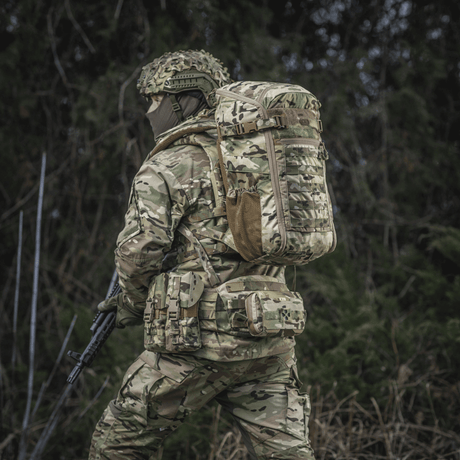 M-Tac Rygsæk Gen. II Elite – Small i multicam med NIJ-certificering, kuffertåbning, elastiske mesh-lommer og slidstærkt materiale, galleri position 1.