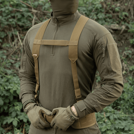M-Tac Skulderstropper til taktisk bælte Elite i robust MIL-SPEC webbing med justerbar længde og slidstærkt design, galleri position 1.