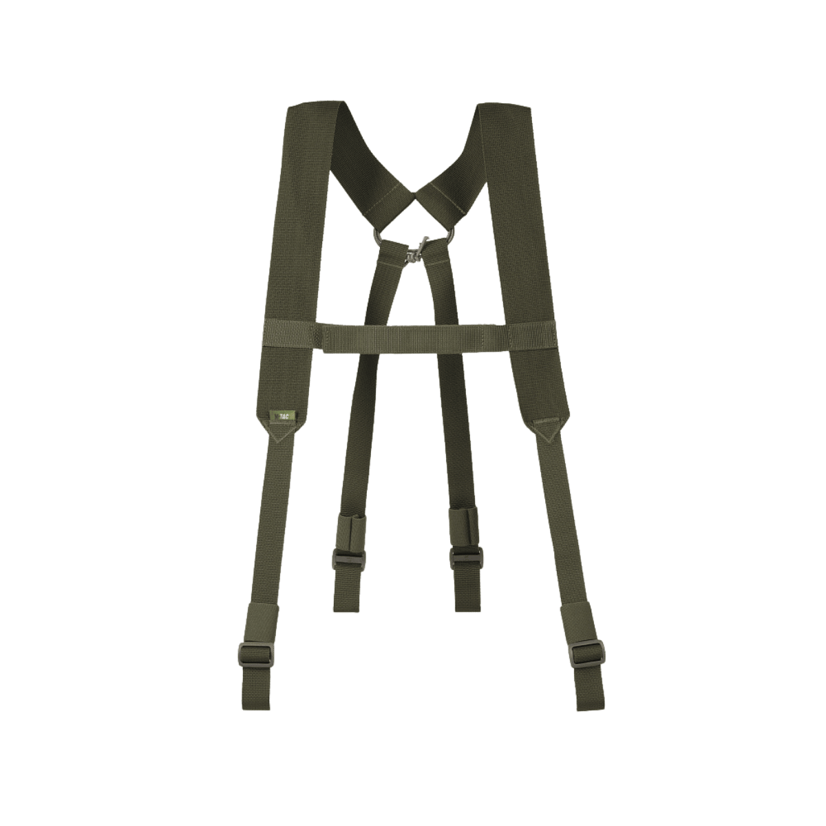 M-Tac Skulderstropper til taktisk bælte Elite i grønt MIL-SPEC webbing til justerbar komfort og støtte, set fra fronten.