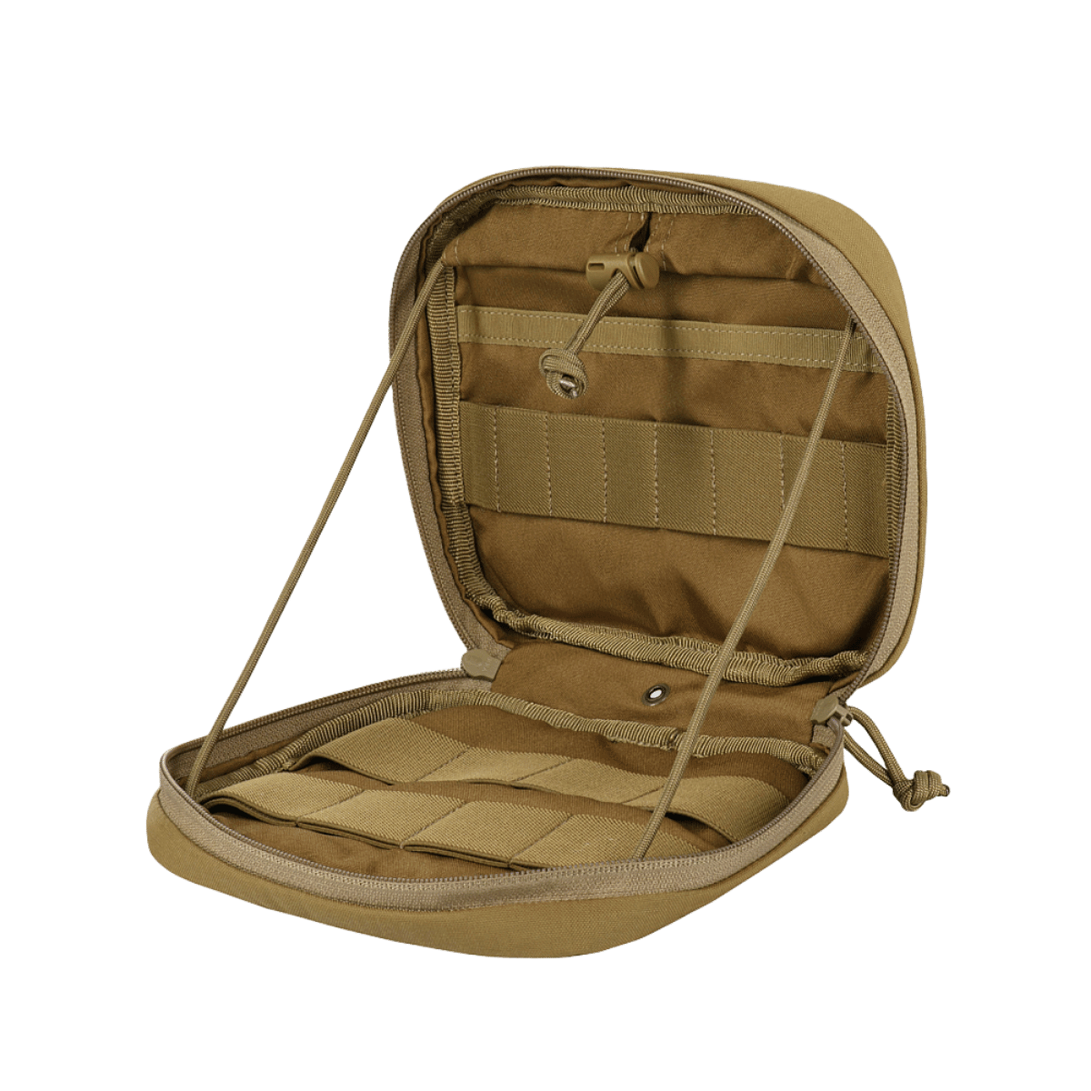 M-Tac organizer pouch Elite åben universel taske til førstehjælpsudstyr og EDC-sæt med M.O.L.L.E.-system på indersiden, 90 grader åben