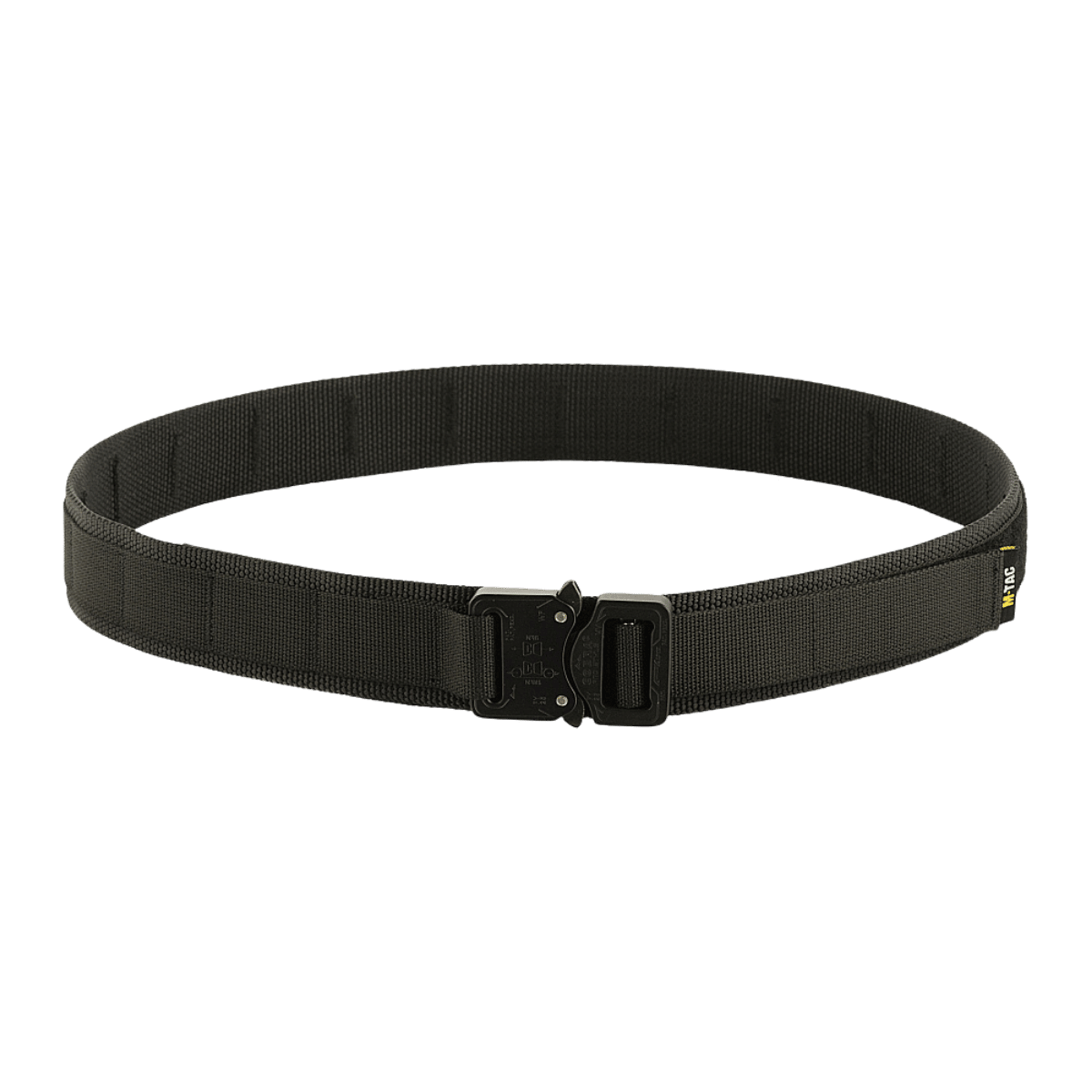 M-Tac Cobra Buckle Taktisk Bælte Gen. II med robust nylonrem og MOLLE-interface, ideel til militærpersonel og aktive brugere.