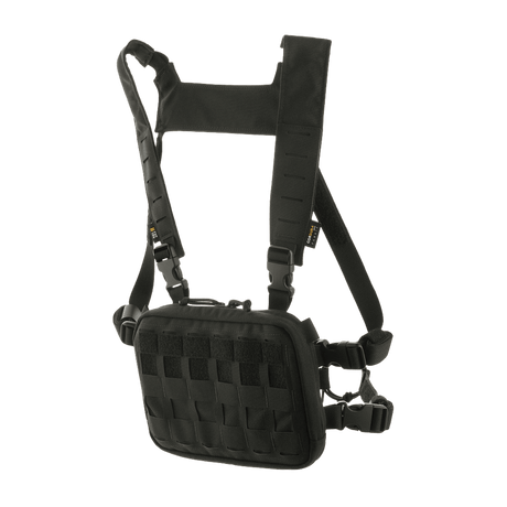M-Tac Chest Rig Elite i slidstærkt Cordura 500 med MOLLE Laser Cut panel, H-sele og NIJ-certificering, taktisk brysttaske, galleri position 1