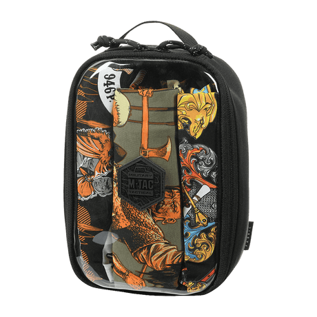 M-Tac Utility Organizer Transparent Elite Small Gen. II i sort med gennemsigtigt låg, robust materiale og NIJ-certificering, galleri position 1.