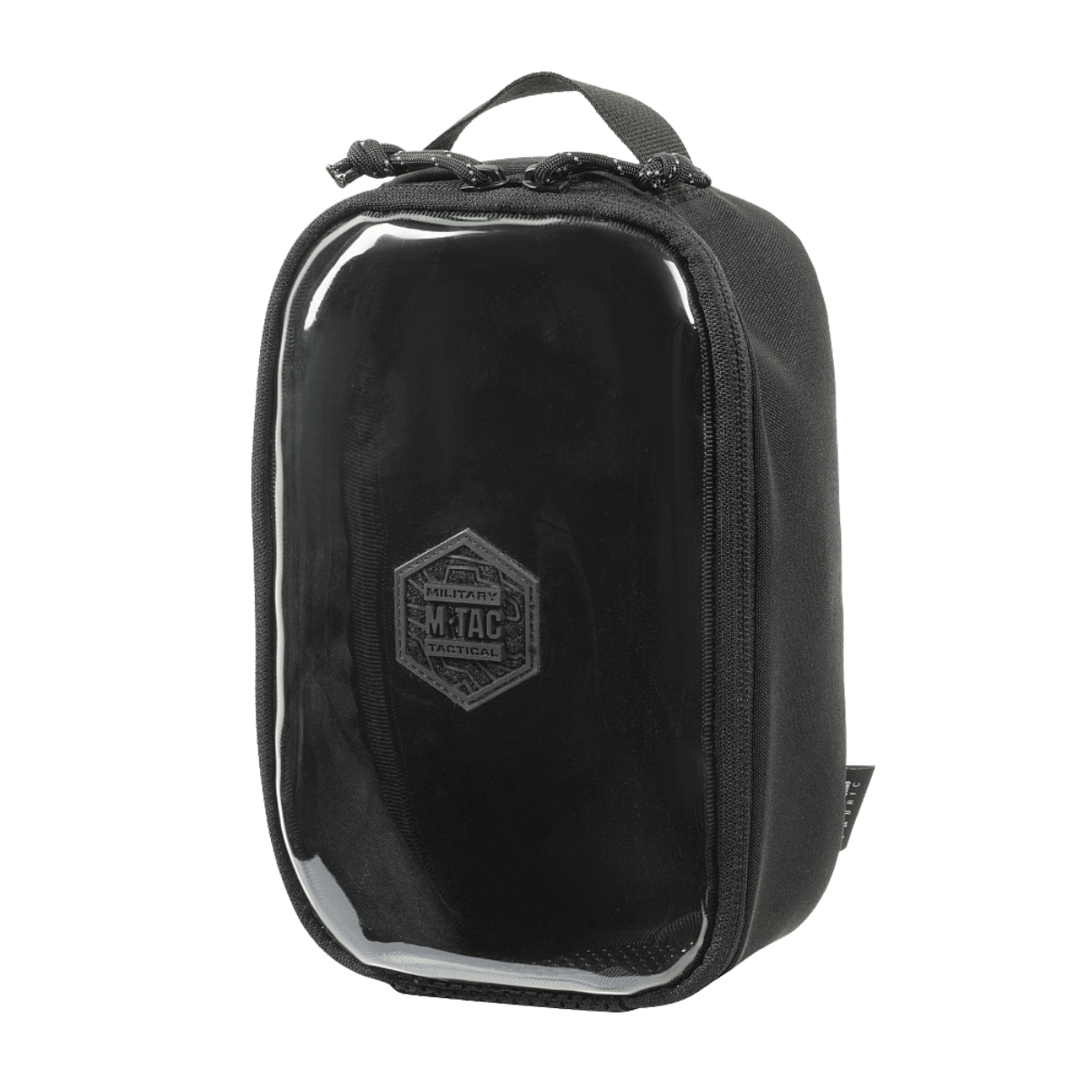 M-Tac Utility Organizer Transparent Elite Small Gen. II, sort taske i holdbar Cordura med gennemsigtig front