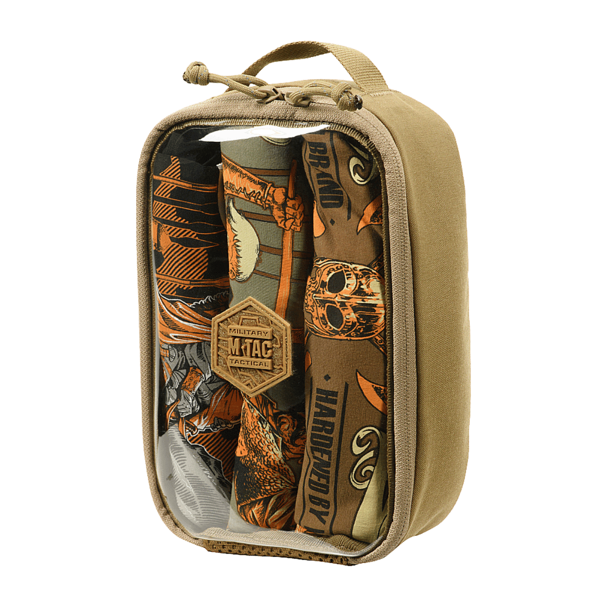 M-Tac Utility Organizer Transparent Elite Small Gen. II i slidstærk Cordura 500D med gennemsigtig PVC frontpanel til sikker opbevaring.