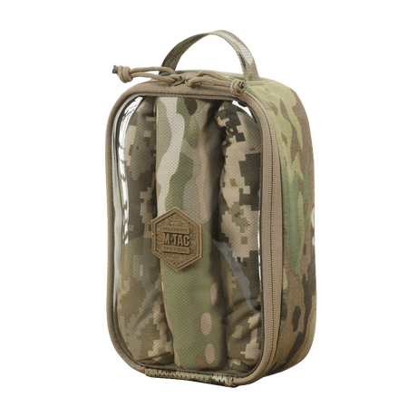 M-Tac Utility Organizer Transparent Elite Small Gen. II med multicam, gennemsigtigt frontpanel, robust materiale og NIJ-certificering, galleri position 1.