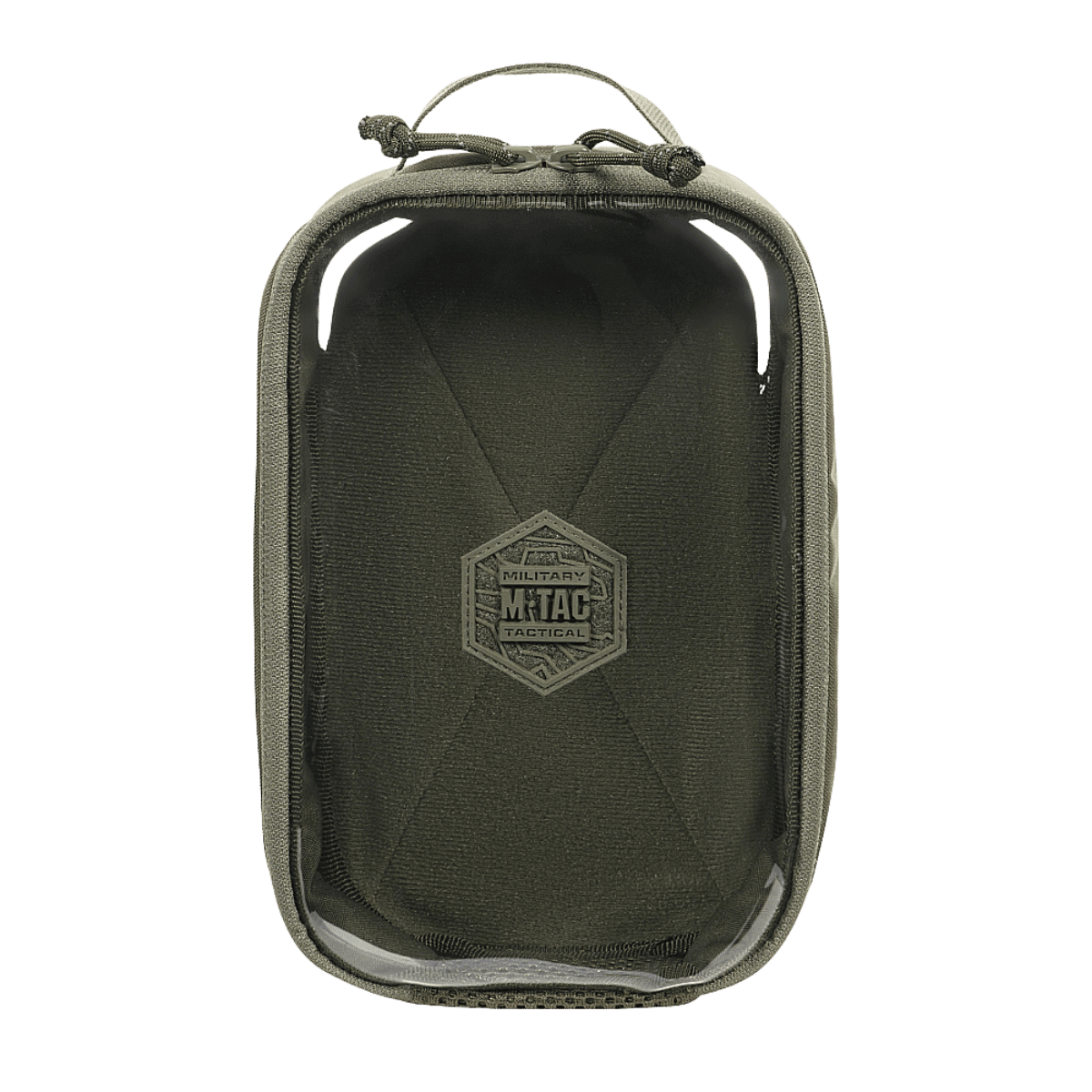 M-Tac Utility Organizer Transparent Elite Small Gen. II - Slidstærk Cordura 500D taske med gennemsigtig PVC front til organiseret opbevaring.