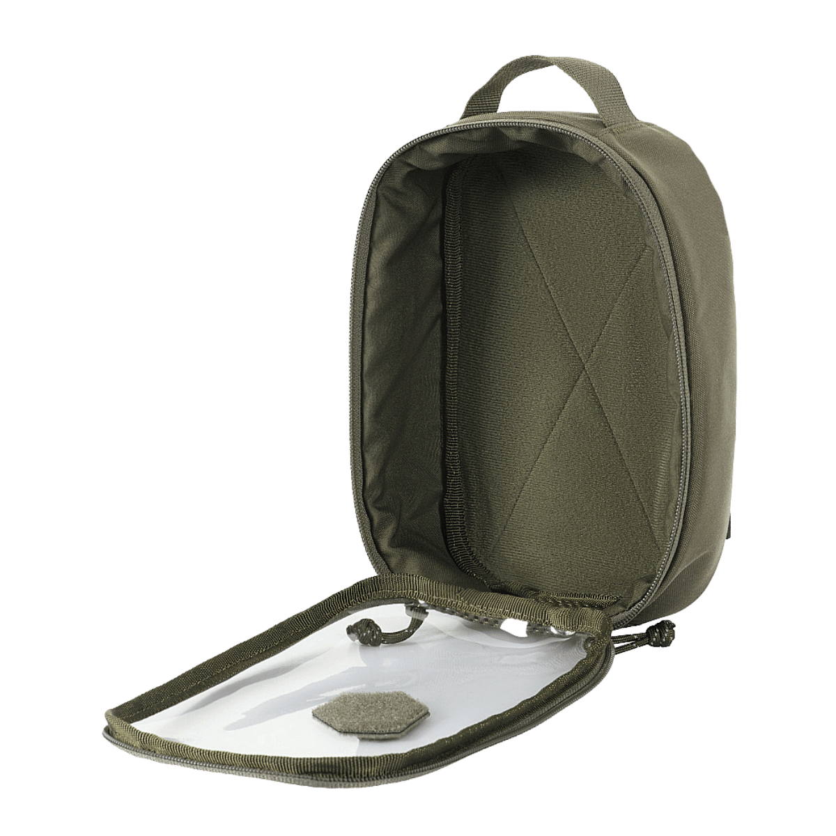 M-Tac Utility Organizer Transparent Elite Small Gen. II i slidstærkt Cordura 500D med gennemsigtigt PVC frontpanel, åben visning