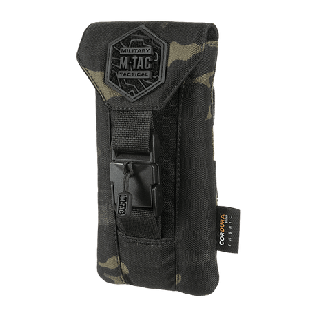 M-Tac Smartphone Taske Elite Medium Hex i sort camouflage med robust Cordura materiale og NIJ-certificering, galleri position 1