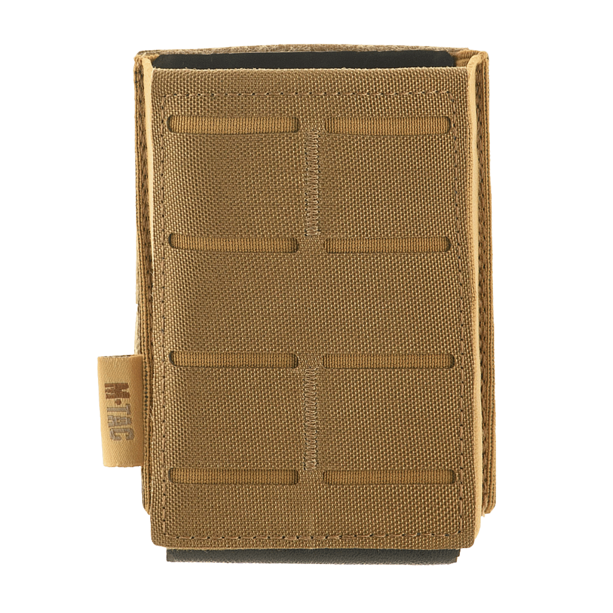 M-Tac Magasinlomme med Elastik (10 cm) Laser Cut til AR-15 magasiner, kompakt og modern design med Kydex og elastiske indsatser.