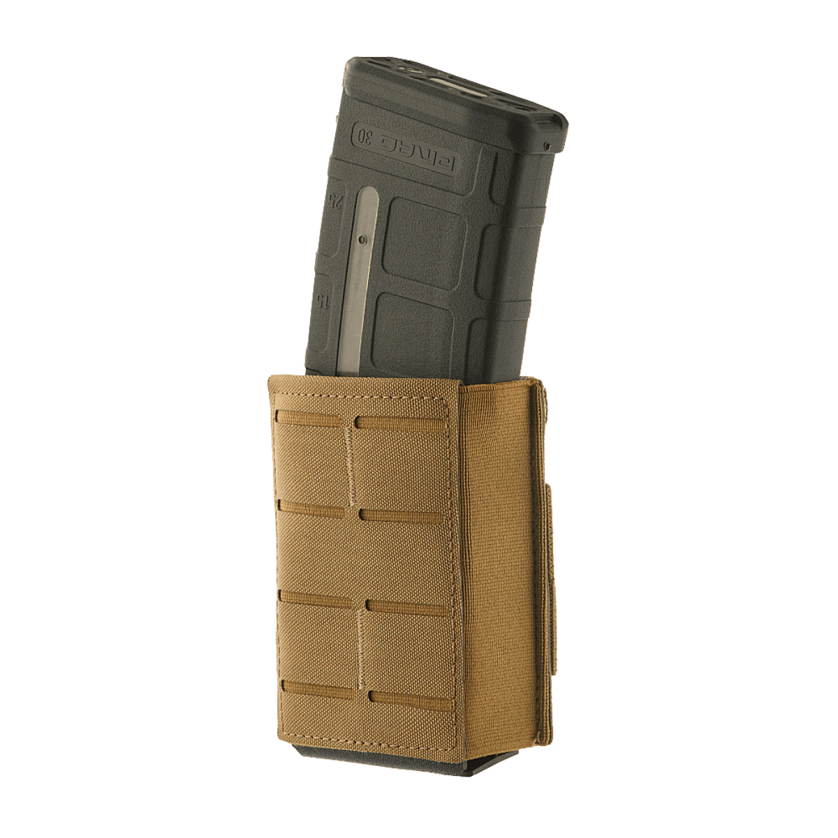 M-Tac Magasinlomme med Elastik (10 cm) Laser Cut til AR-15, kompakt design med Kydex indsats for stabil fastholdelse.